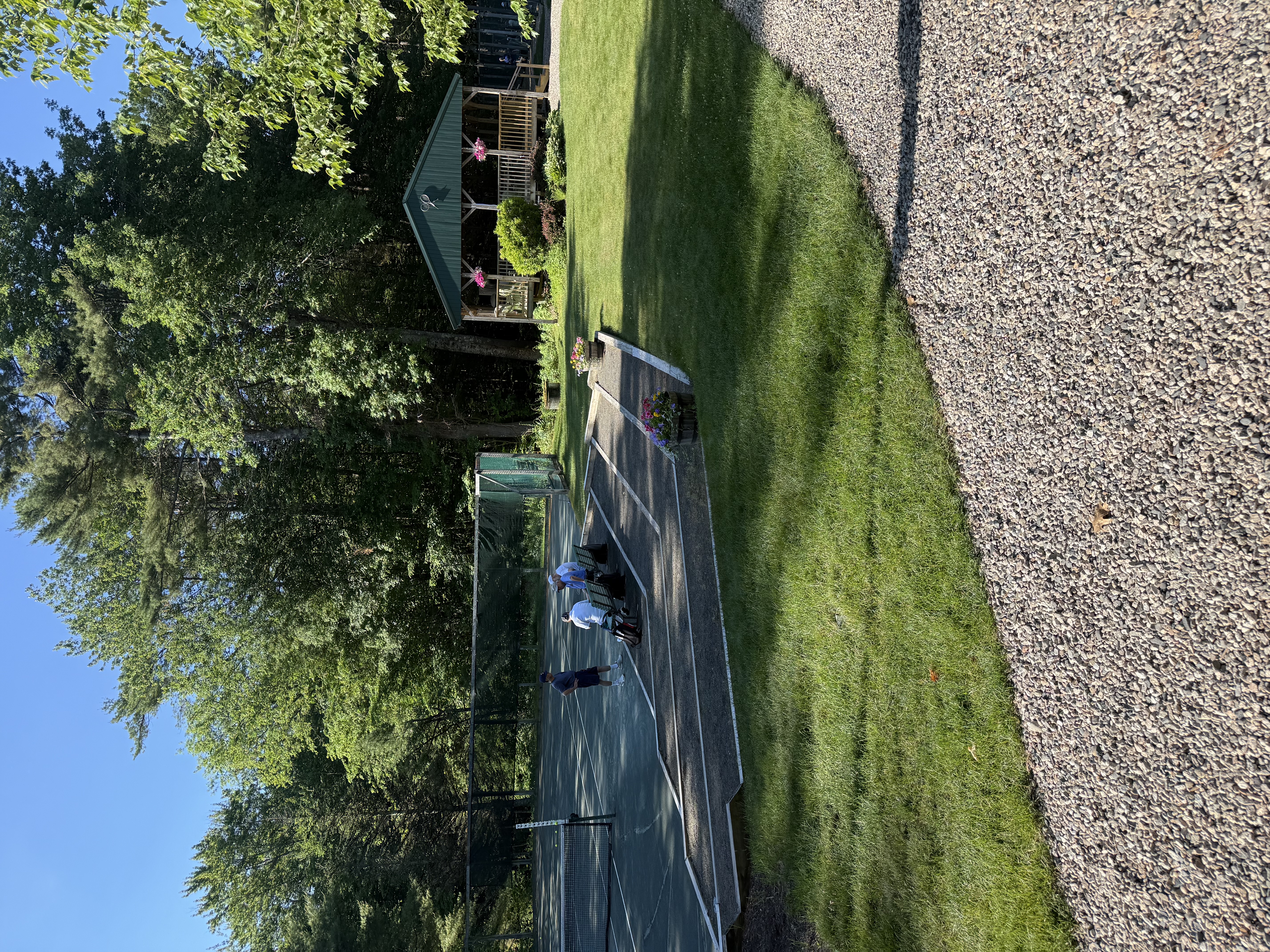 Courts and gardens at Wolfeboro Tennis Club